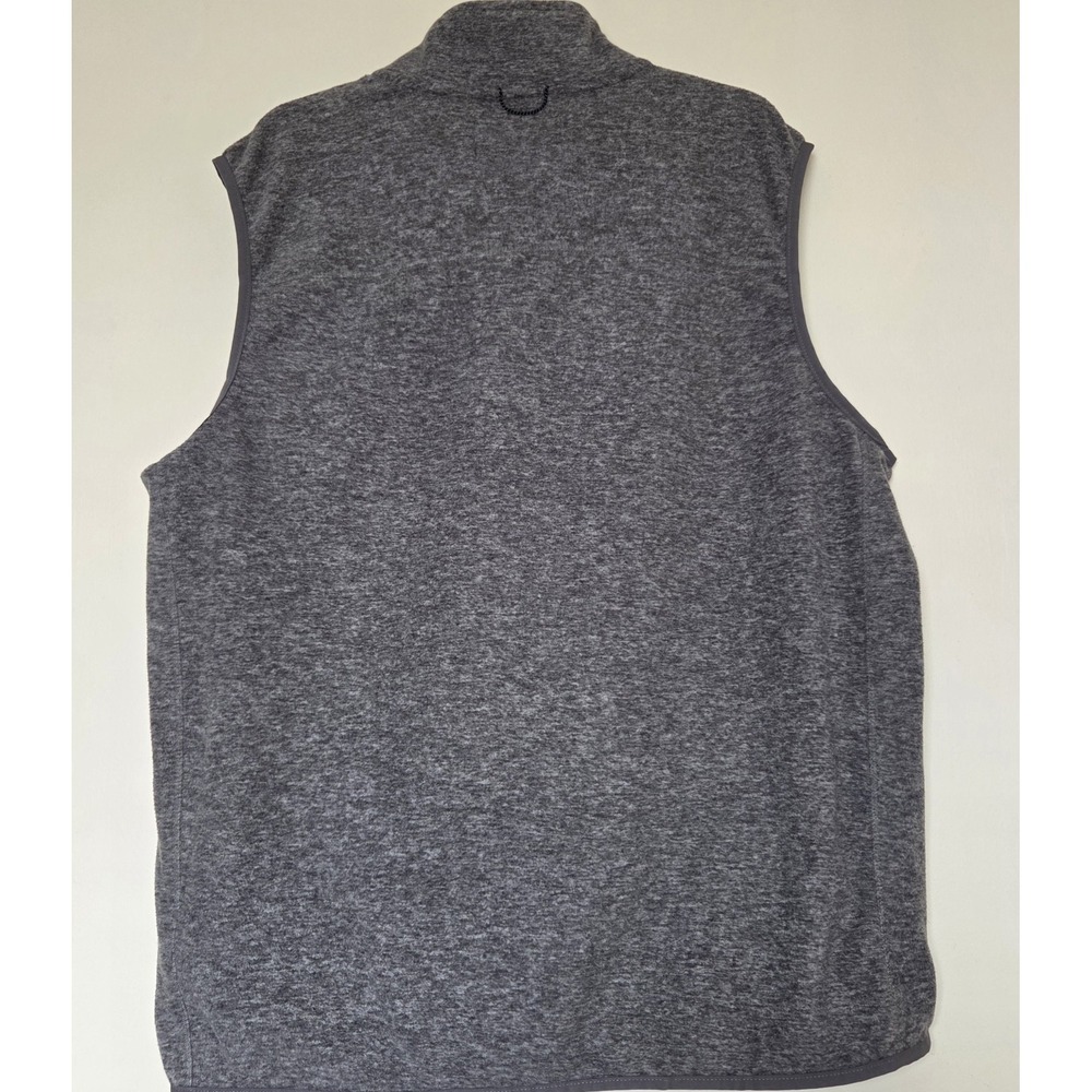 Lands End Mens Fleece Vest Heather Gray XL Full Zip 3 Pockets Outside ***EUC*** - Picture 3 of 3
